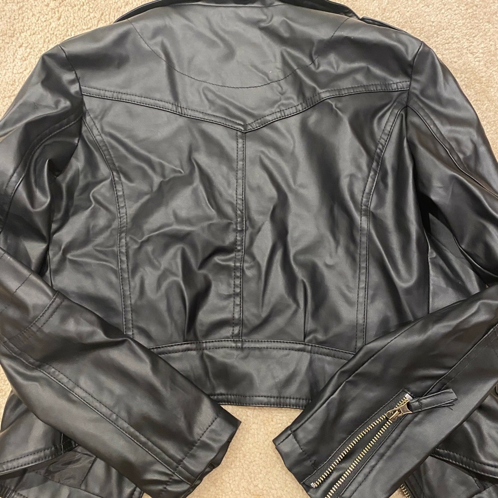 Zara Leather Biker Jacket - image 4